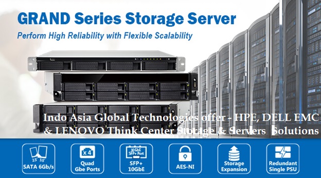 Indo Asia Global Technology Services offers DELL EMC, HPE, LENOVO Server & Storage comprehensive, cost efficient and packaged solutions